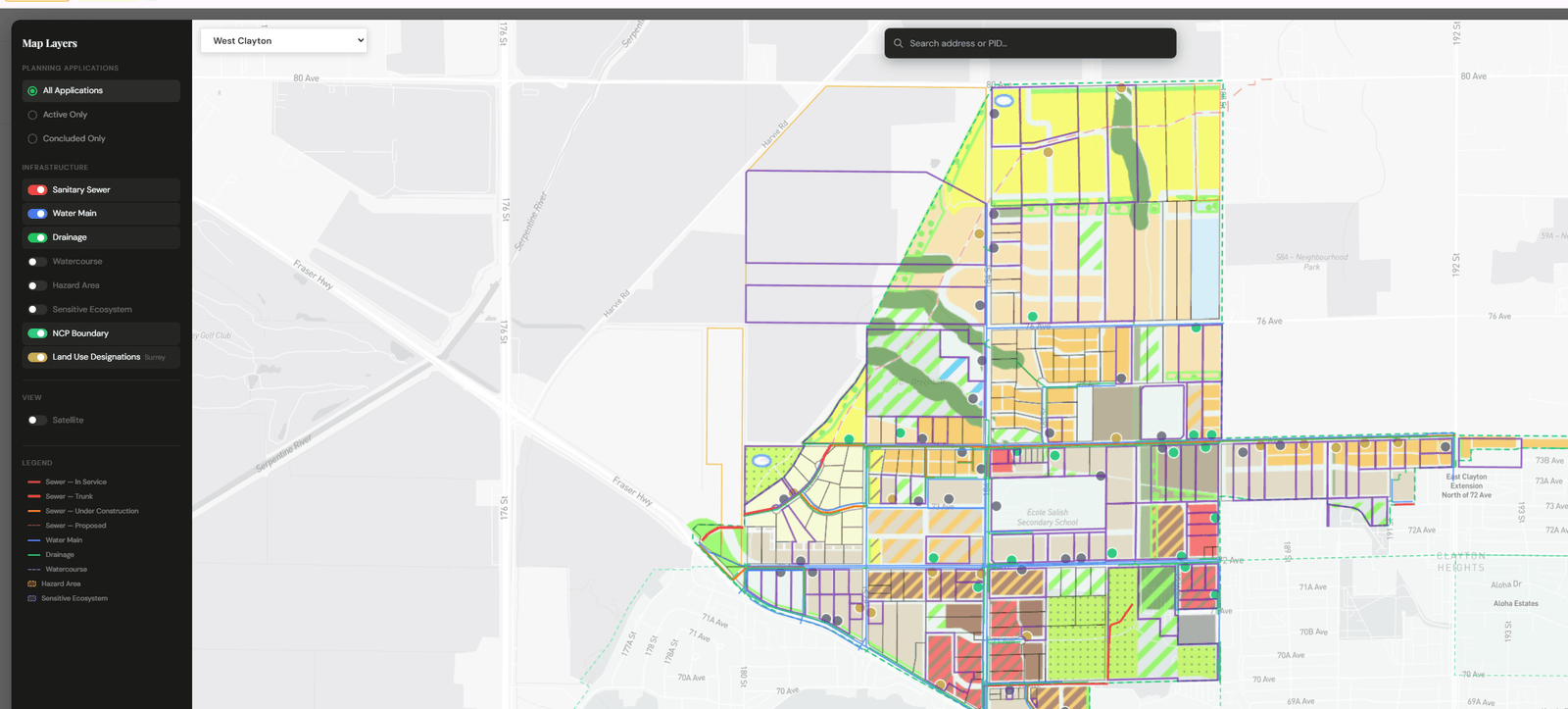 Developer NCP land-context grid